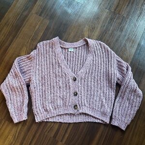 Cotton On Pink Button Up Cardigan Sweater